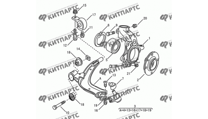 Подвеска передняя Dong Feng S30