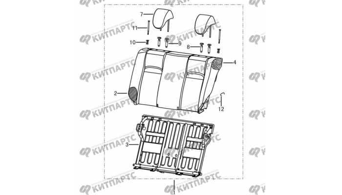 Сиденье заднее - спинка Dong Feng